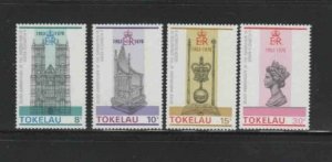 TOKELAU #61-64 1978 1978 QEII CORONATION 25TH ANNIV. MINT VF NH O.G