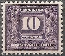 Canada J10 Mint OG 1932 10c vio Postage Due CV Uni $160 VF