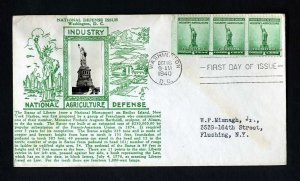 # 899 First Day Cover with Crosby cachet dated 10-16-1940
