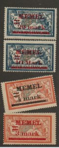 Memel 30-33 Set  Mint hinged