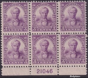 BOBPLATES #725 Webster Bottom Plate Block 21046 F-VF LH SCV=$15