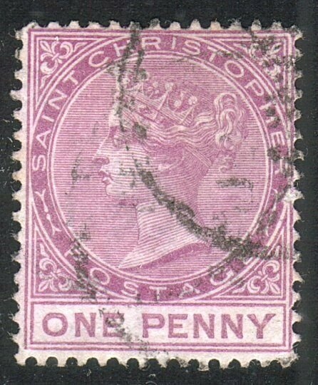 ST CHRISTOPHER QV 1d SG6 fine used.........................................52943