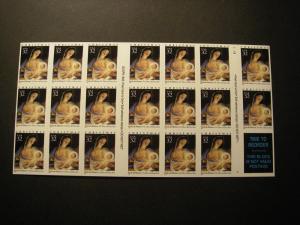 Scott 3112a, 32c Trad Christmas, Booklet pane of 20, #3333 1, MNH Beauty