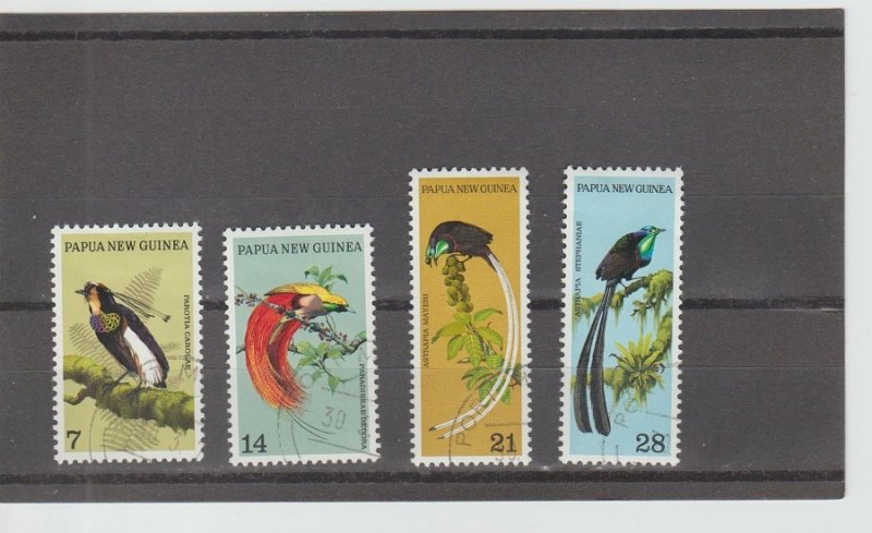 Papua New Guinea  Scott#  365-368  Used  (1973 Birds of Paradise)