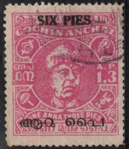 India - Travancore Cochin Feudatory state Scott 12 Used