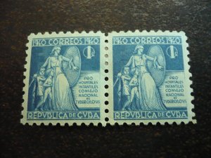 Stamps - Cuba - Scott# RA3 - Mint Hinged Pair of Postal Tax Stamps