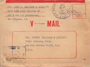 United States A.P.O.'s Soldier's Free Mail 1943 U.S. Army Postal Service, A.P...