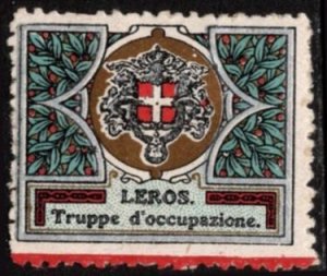 1914 WW One France Delandre Poster Stamp Leros Occupation Troops