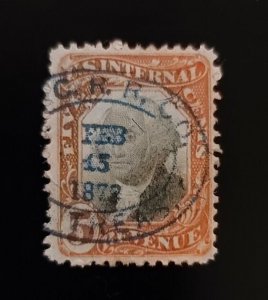 1871 5c U.S. Internal Revenue, Third Issue, Orange & Black, Washington, R137