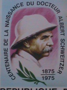 UPPER VOLTA- 1975- CENTENARY OF DR. ALBERT SCHWEITZER-SHEET  CTO -NH S/S  SHEET: