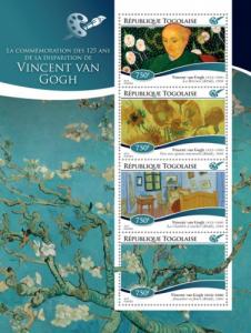 TOGO 2015 SHEET VAN GOGH ART PAINTINGS tg15122a