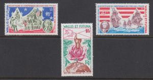 Wallis & Futuna Sc 187-188, C54 MNH. 1974-76 issues, US Bicentennial, UPU