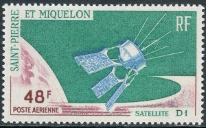 ST. PIERRE & MIQUELON Sc#C32 1966 D-1 Satellite Space Complete OG Mint LH