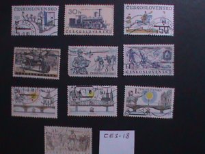 ​CZECHOSLOVAKIA 10- DIFFERENTS-PICTORIALS-USED STAMPS- VERY FINE- CES-18