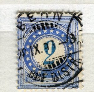 SWITZERLAND; 1878-80 early classic Postage Due issue used Shade of 2c. value