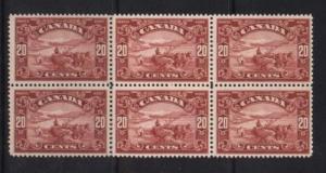 Canada #157 VF/NH Block Of Six