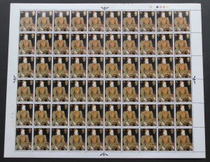 SG W138f 1966 4d British Painting with Blister on Hand Var Phosphor Sheet U/M