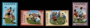 Uganda 1989 - PRE WORLD CUP 1990 - Set of 4 (Scott #656-59) - MNH