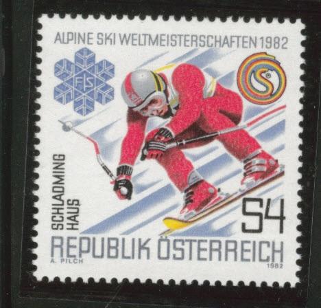 Austria Scott 1202 MNH** 1982 Skiing championship stamp