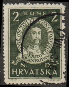 Croatia 57 - Used - 2k Krsto Frankopan (1943) (cv $0.40)