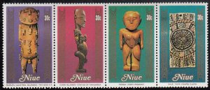 Niue 1980 MH Sc #267 Strip of 4 30c Artifacts, Handcrafts