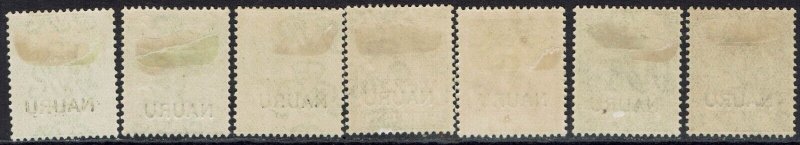 NAURU 1916 KGV 2½D TO 1/-