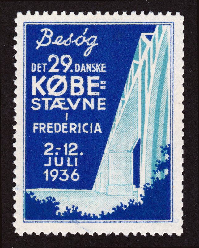 REKLAMEMARKE DENMARK FREDERICIA 29TH DANISH KOBESTAEVNE 1936 (TRADE FAIR)