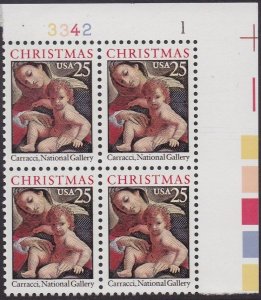 2427 Christmas Plate Block MNH