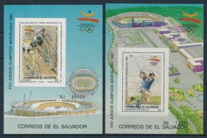 [116356] El Salvador 1989 Olympic Games Barcelona Souvenir sheets MNH