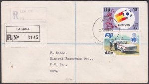 FIJI 1983 cover - Lekutu & Labasa register markings.........................Y712