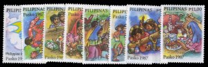 Philippines #1896-1903 Cat$22.25, 1987 Christmas, complete set, never hinged