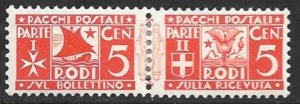 ITALY AEGEAN RHODES GREECE 1934 5c Parcel Post Issue Sc Q1 MH