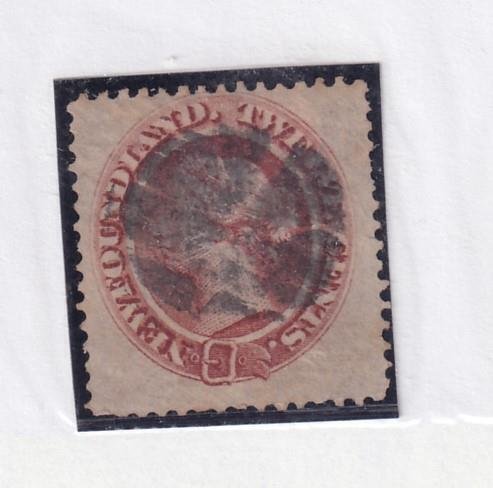 NEWFOUNDLAND # 28 VF-FANCY CORK CANCEL 12c ts VICTORIA CAT VALUE $60