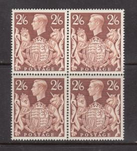 Great Britain #249 Extra Fine Never Hinged Block 