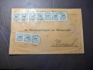 1923 Germany Weimar Republic Inflation Cover Nuremburg to Kronand