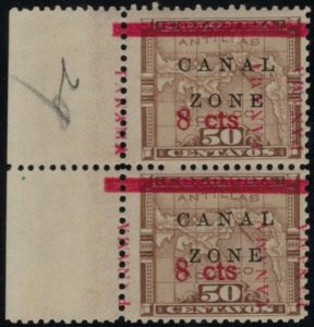MALACK Canal Zone 19 and 19d, VF OG NH, Pair, one of..MORE.. gg0692