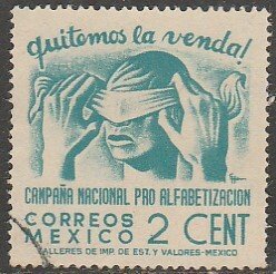 MEXICO 806, 2¢ Blindfold, Literacy Campaign Used. VF. (841)