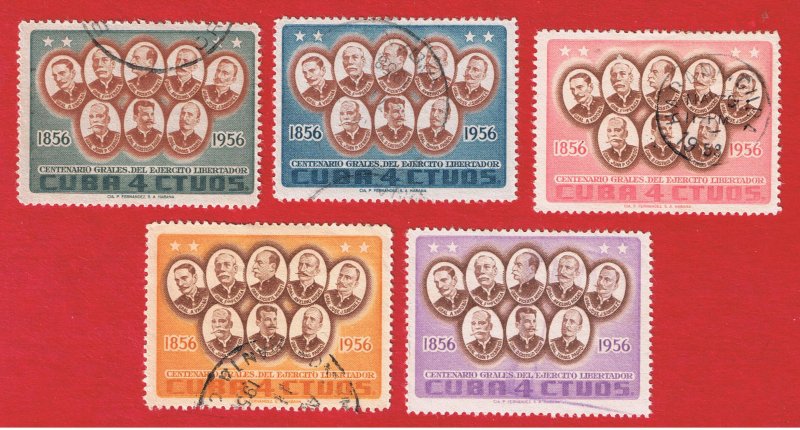 Cuba #577-581 VF used  Generals  Free S/H