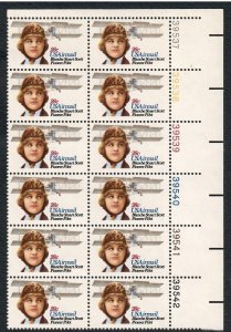 US Airmail # C99 Blanche Scott  F-VF OG NH U/R Plate Block of 12 - I Combine S/H