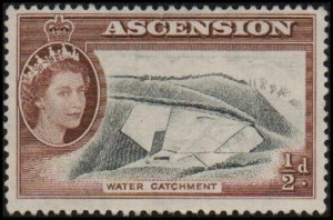 Ascension 62 - Unused-NG - 1/2p Water Catchment (1956)