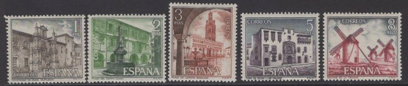 SPAIN SG2187/91 1973 TOURIST SERIES MNH