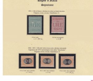 Italy Regno - Extended Collection Umberto I - cv 4400$ Segnatasse (Tax)