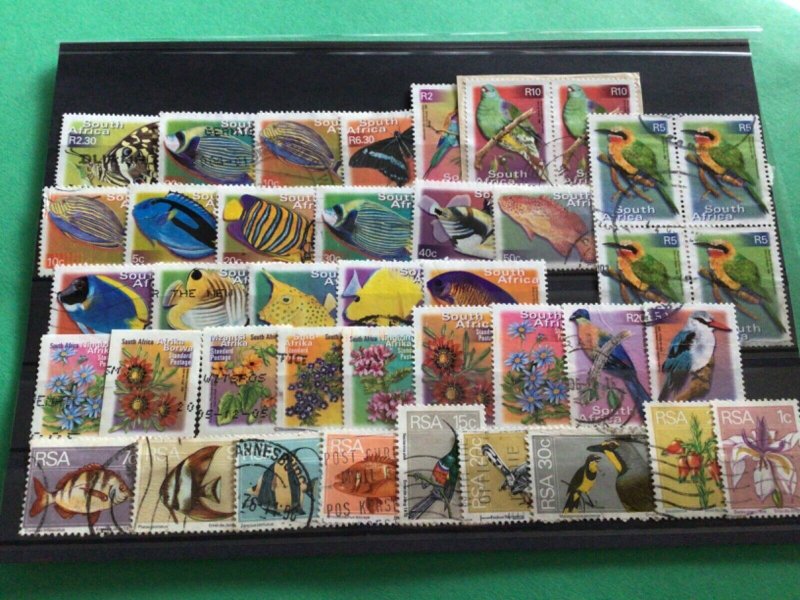 South Africa Fish Birds & Flowers  used stamps A18467