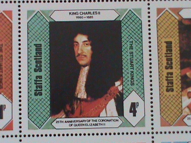 ​STAFFA-SCOTLAND-1978-25TH ANNIV: CORONATION-QUEEN ELIZABETH II-MNH SHEET-VF