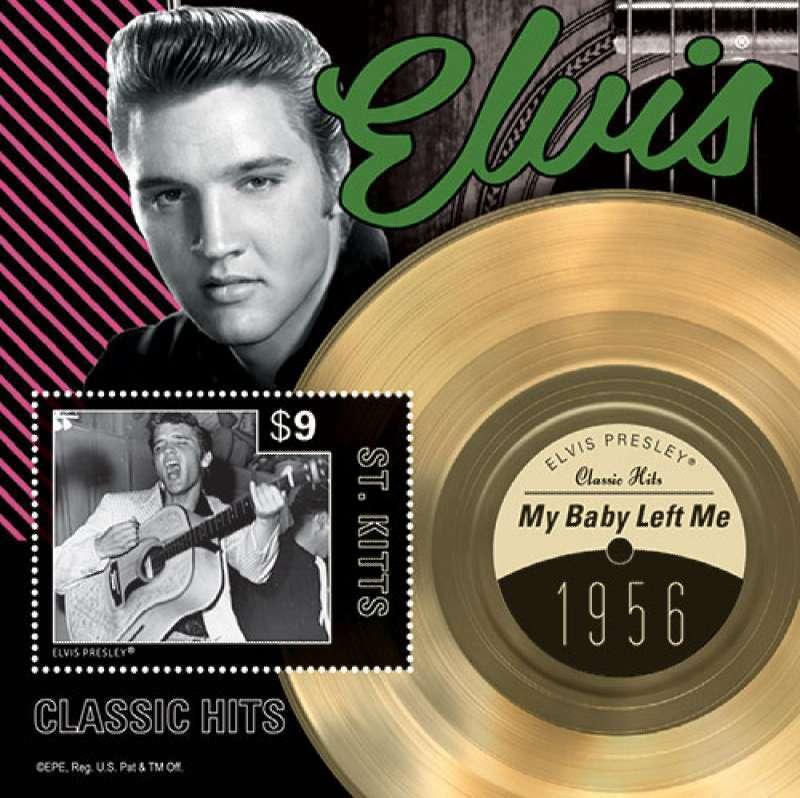 St Kitts - 2013 Elvis Presley My Baby Left Me Stamp S/S STK1305