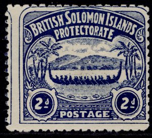 BRITISH SOLOMON ISLANDS EDVII SG3, 2d indigo, M MINT. Cat £48.