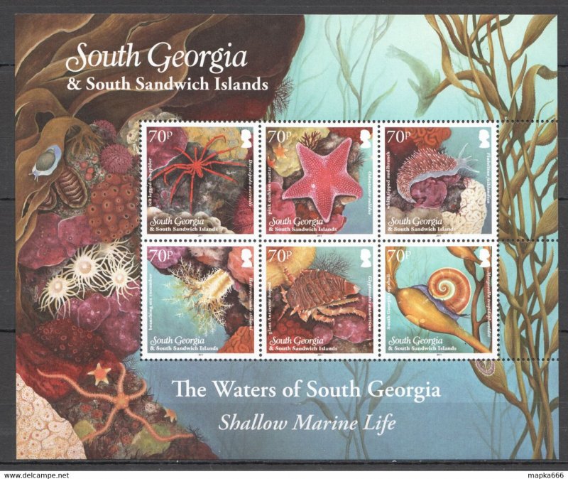 2012 South Georgia Shallow Marine Life #550-5 16 Euro ** Fat006