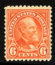 United States, 1910-30 #558 Cat$65, 1922 6c red orange, never hinged, tiny to...