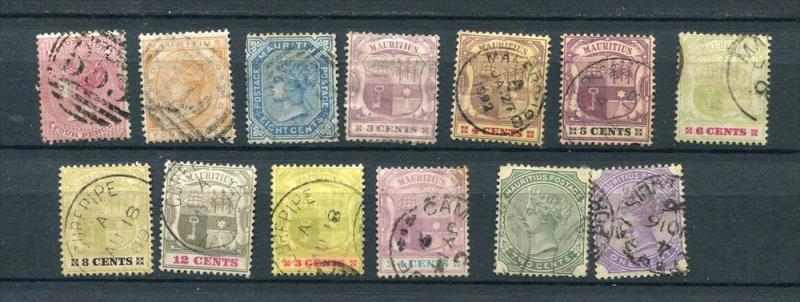 Mauritius Great Britain  1863-80 Accumulation Used