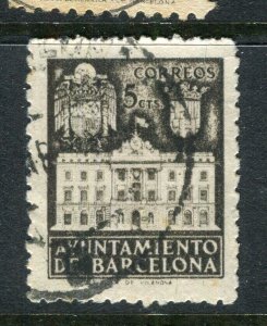 SPAIN; 1930s early Barcelona Local Civil War period issues fine used value